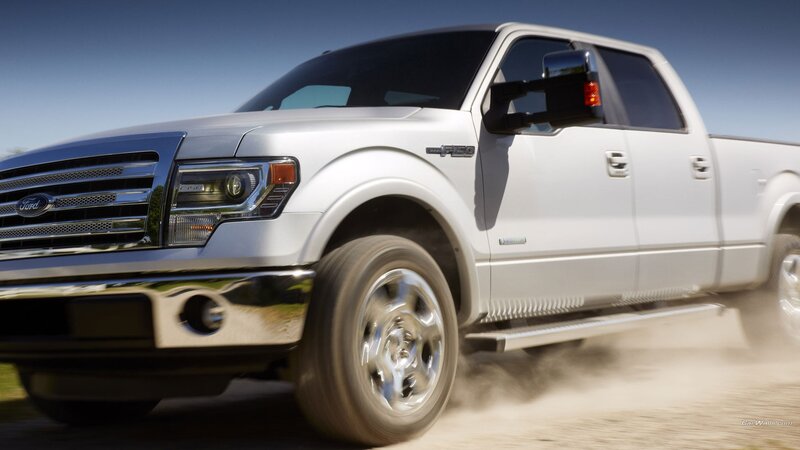 White Pickup Truck — Dynamic, Afternoon, Photograph, Dust