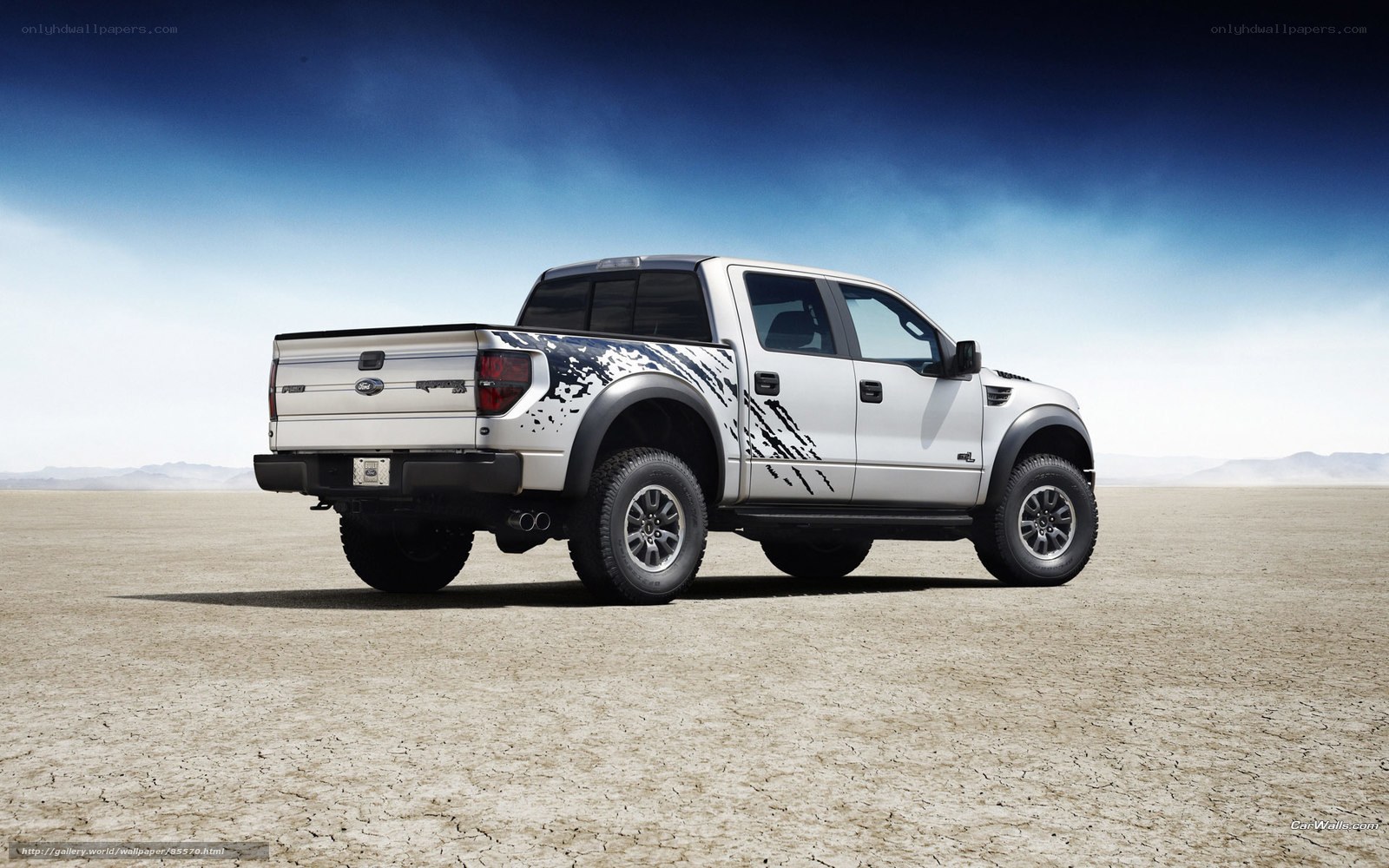 white pickup truck in desert