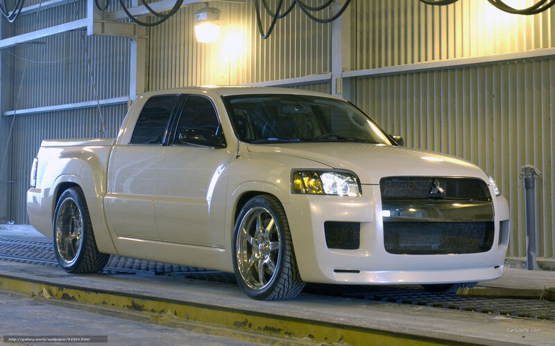 white pickup truck in garage