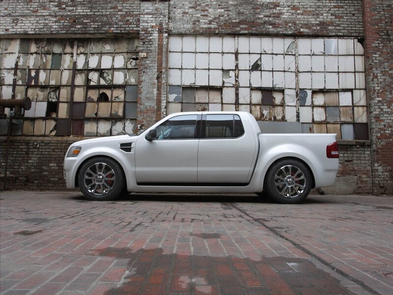 White Pickup Truck — Industrial, Photograph, Brick Building, Bricks, Windows