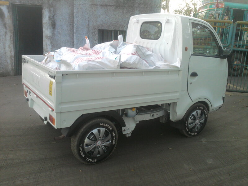 White Pickup Truck — Neutral, Afternoon