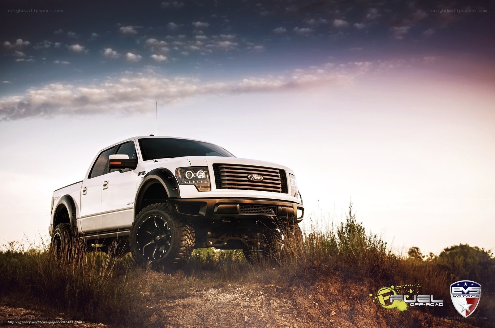 white pickup truck on hill