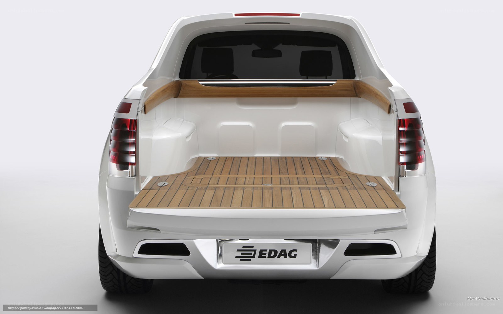 white pickup truck rear view