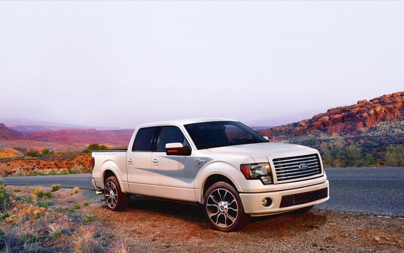 White Pickup Truck — Serene, Sunset, Photograph