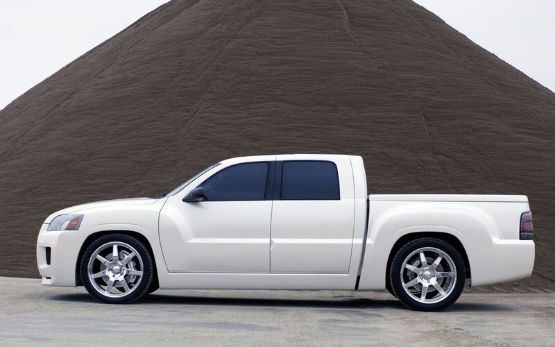 white pickup truck side view