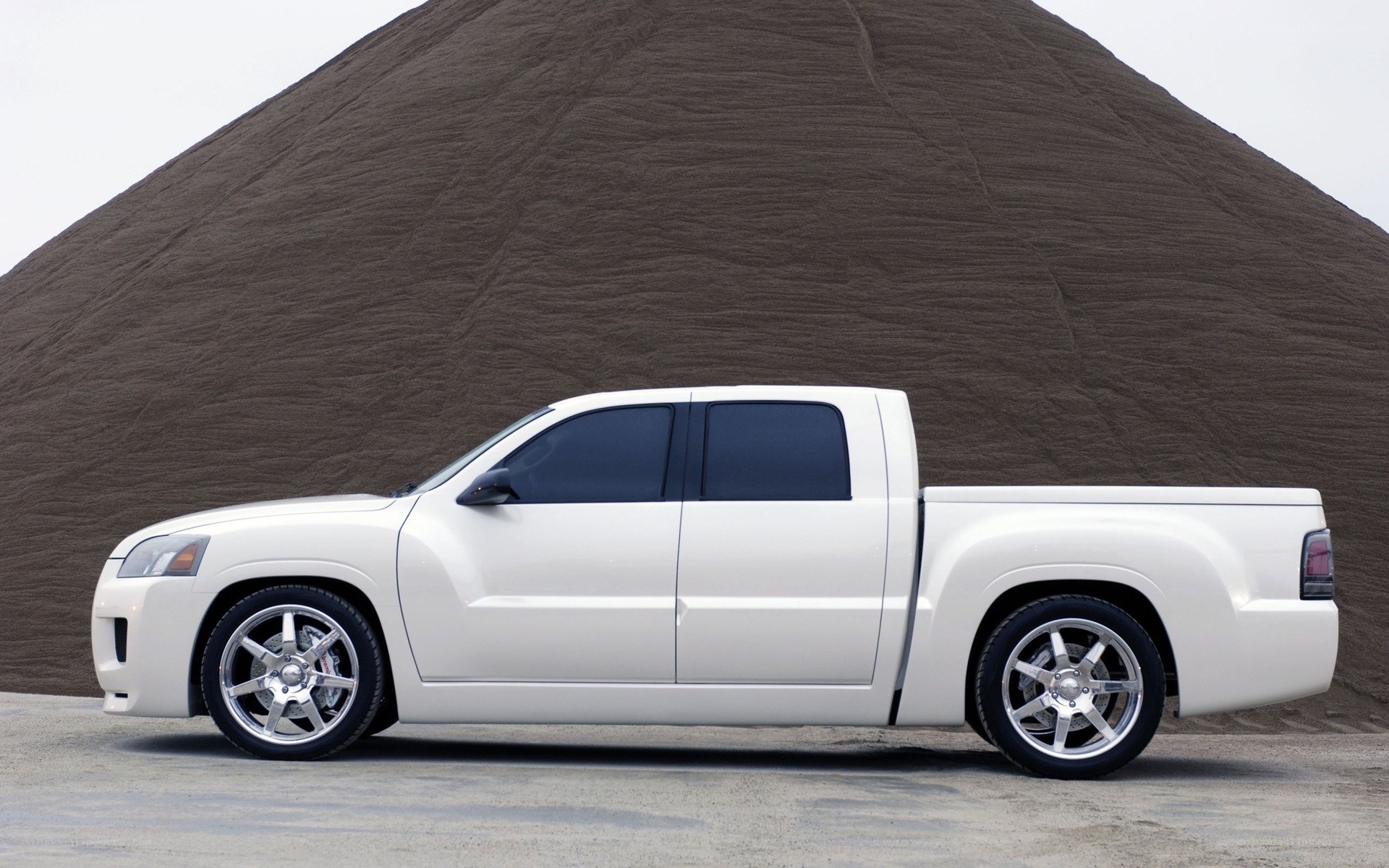 white pickup truck side view