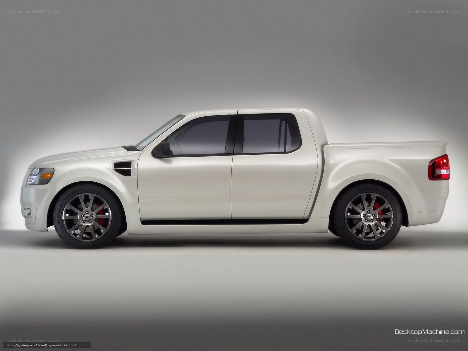 white pickup truck side view