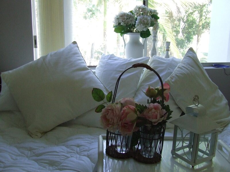 White Pillows on Bed