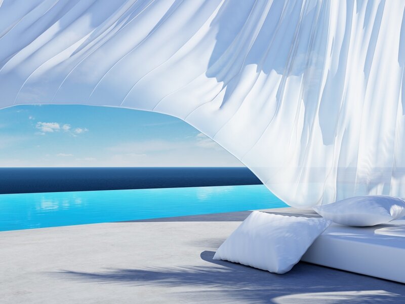 White Pillows on Deck