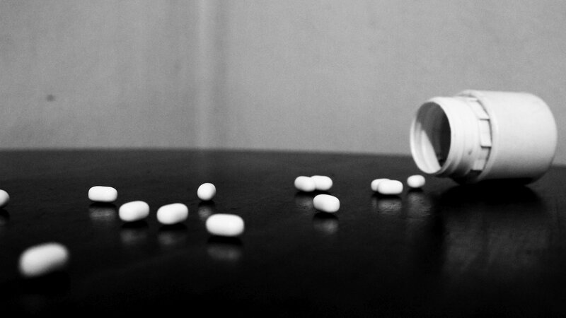 White Pills on Table