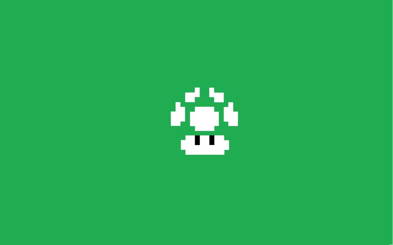 White Pixelated Mushroom
