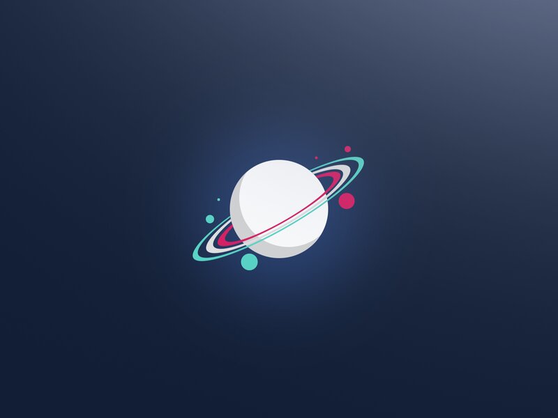 White Planet with Rings
