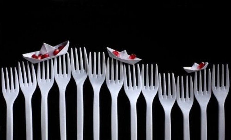 White Plastic Forks