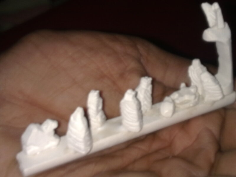 White Plastic Model Parts