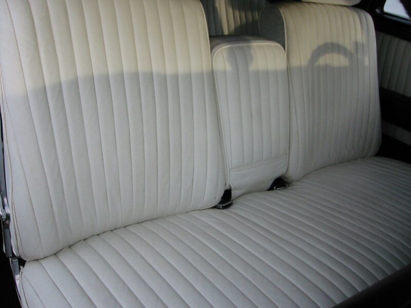White Pleated Car Seats