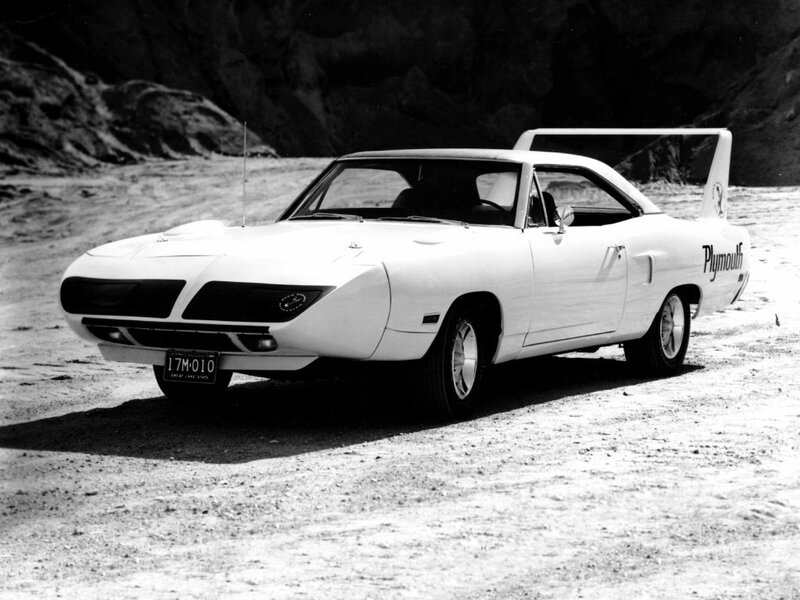 White Plymouth Superbird car