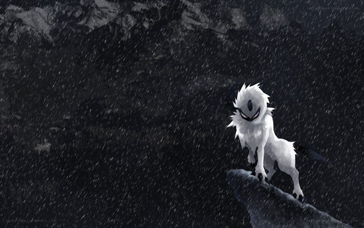 White Pokémon in the rain