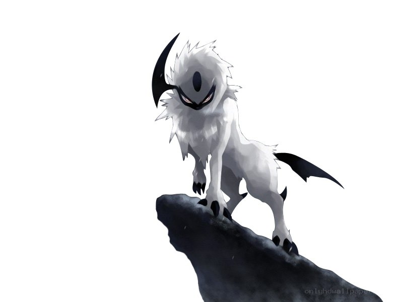 White Pokémon on a rock
