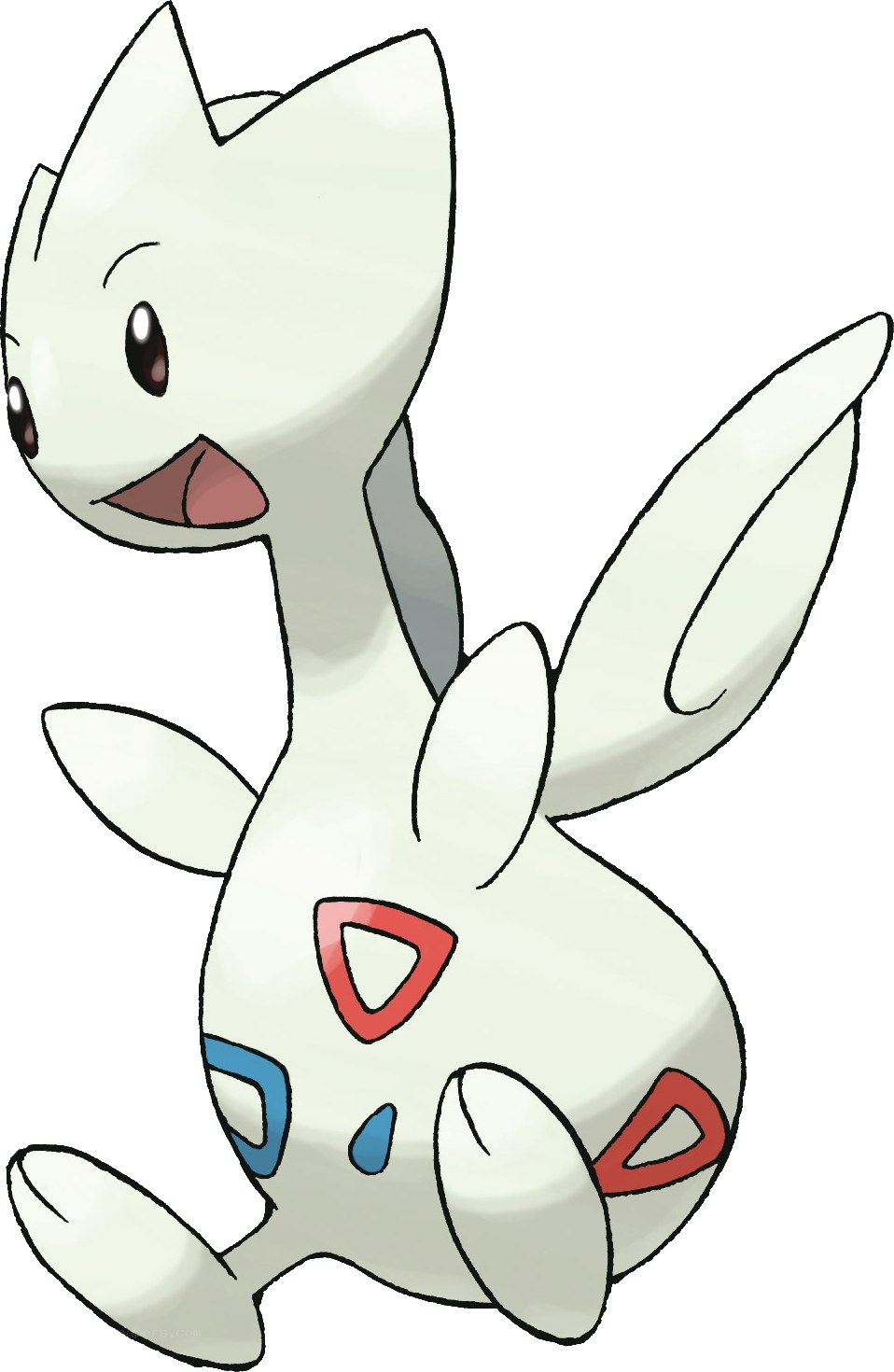 White Pokémon with colored markings