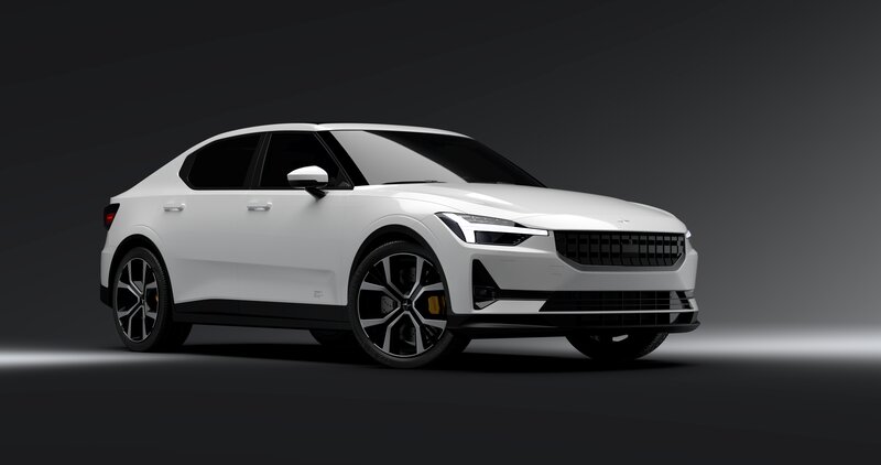 White Polestar 2 Car