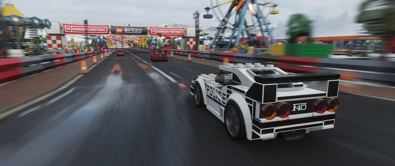 White Police Car — Black