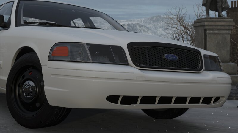 White Police Car — Cold