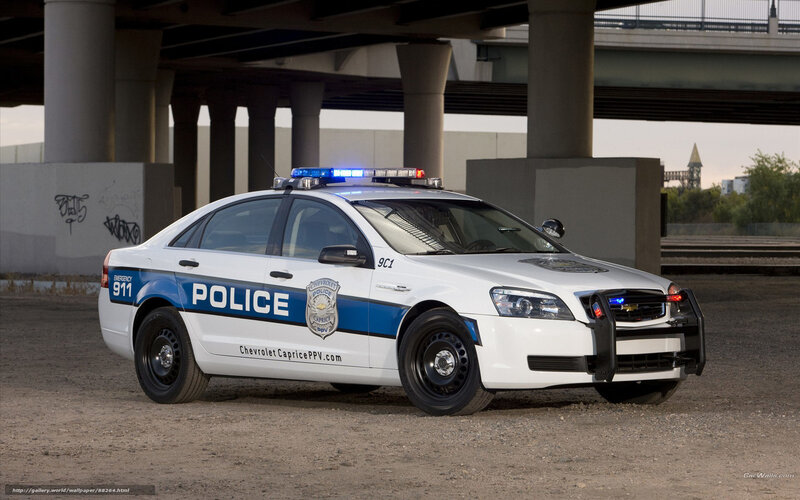 White Police Car — Dramatic, Sunset
