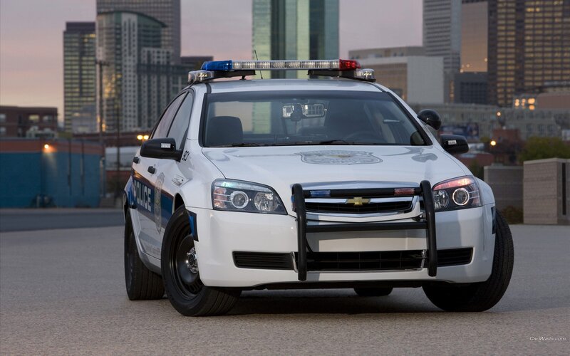 white police car in city