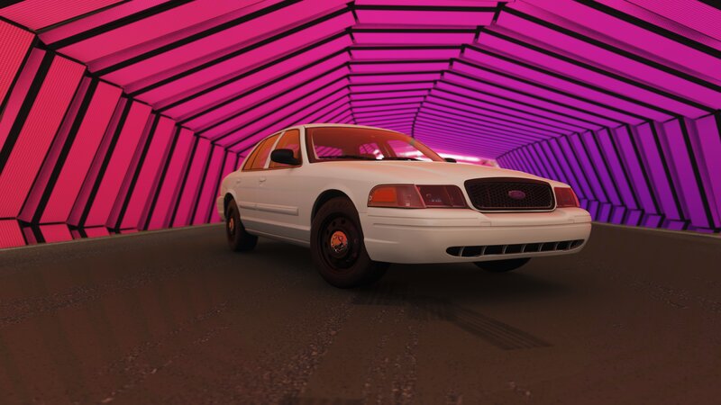 White Police Car — Pink