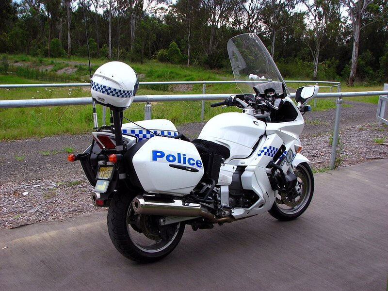 White Police Motorcycle — Calm