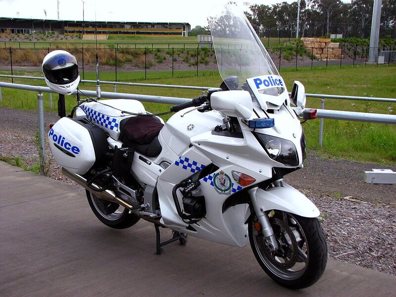 White Police Motorcycle