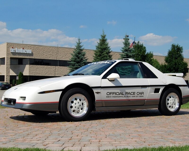 White Pontiac Fiero pace car