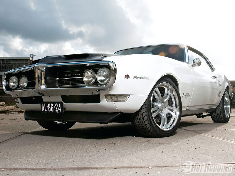 White Pontiac Firebird — Dramatic, Afternoon, Photograph