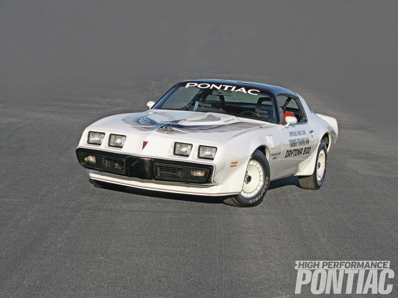 White Pontiac Firebird — Dramatic