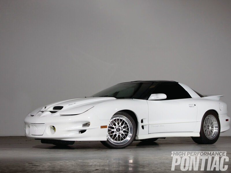 White Pontiac Firebird — Neutral