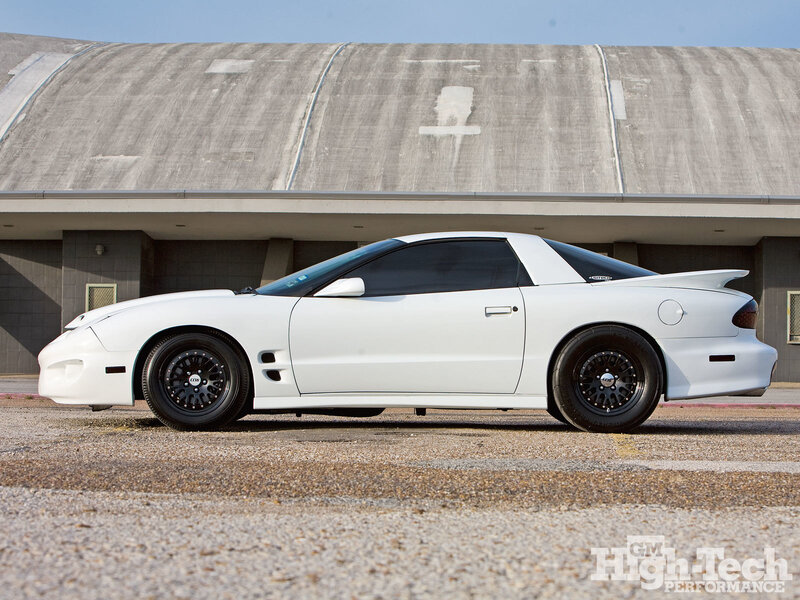 white pontiac firebird sports car