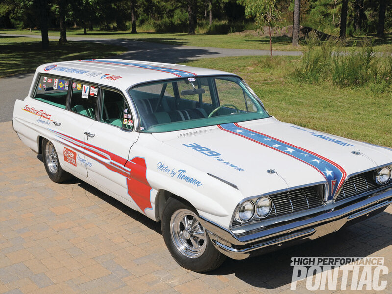 White Pontiac Station Wagon