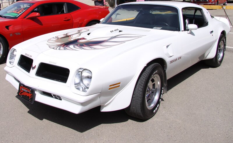 White Pontiac Trans Am — Neutral
