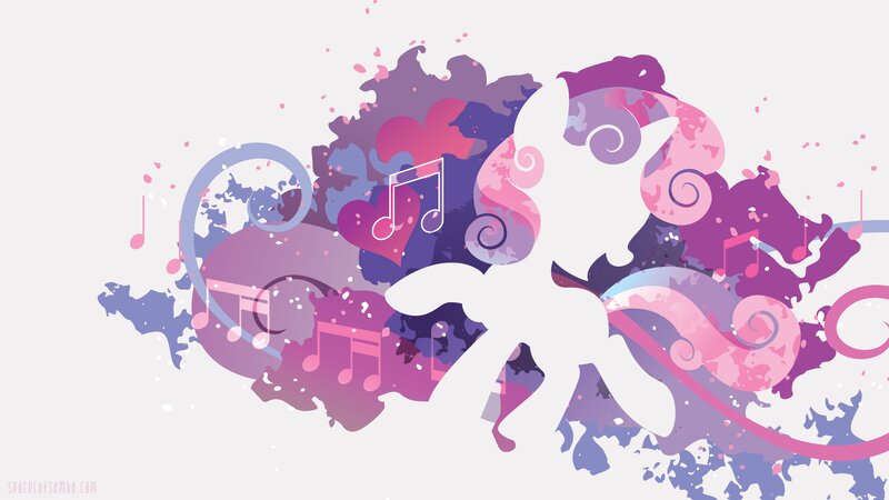 White Pony Silhouette — Purple, Playful