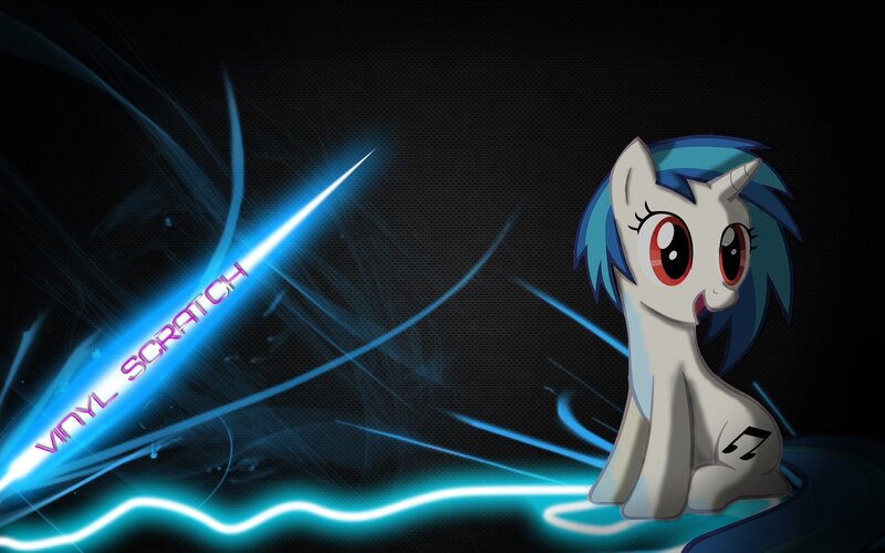 White Pony with Blue Hair — Black, Dramatic