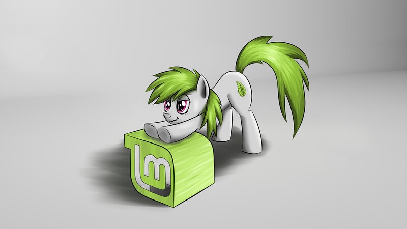 White Pony with Green Hair — Calm