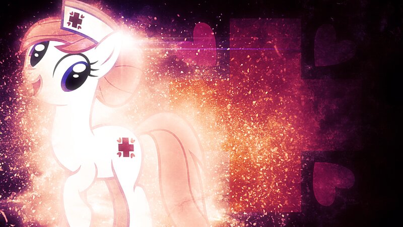White Pony with Nurse Hat