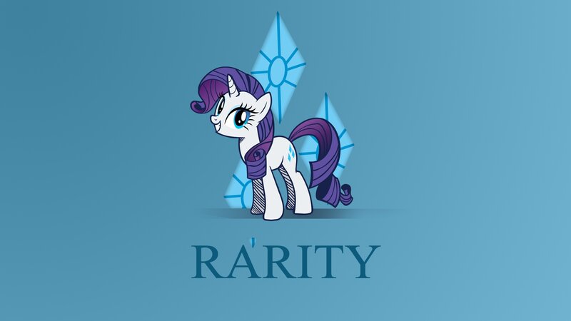 White Pony with Purple Mane — Blue, Calm