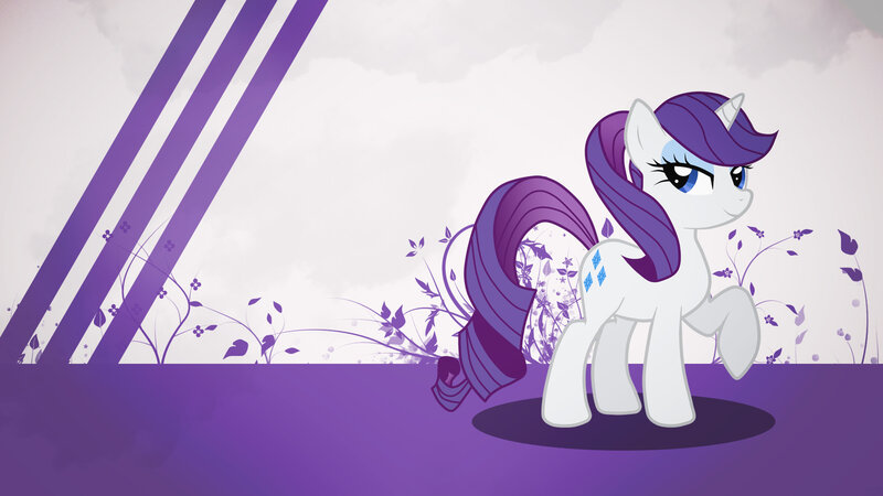 White Pony with Purple Mane — Calm