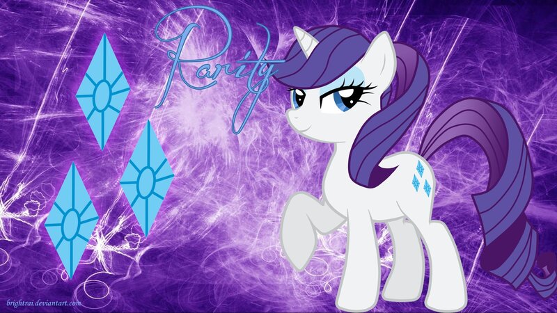 White Pony with Purple Mane — Dramatic, Digital Art, Diamonds