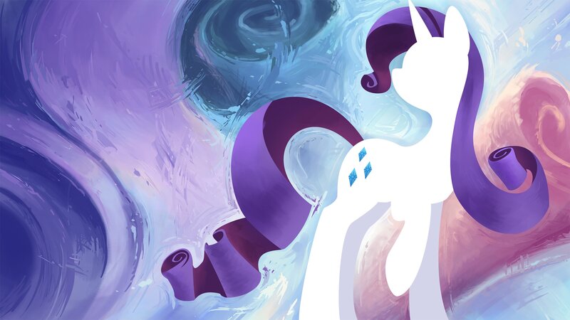 White Pony with Purple Mane — Dreamy