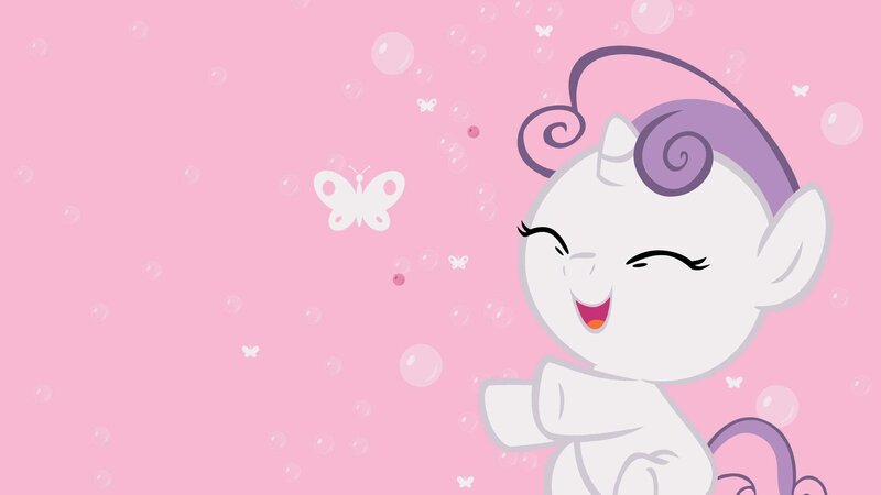 White Pony with Purple Mane — Pink