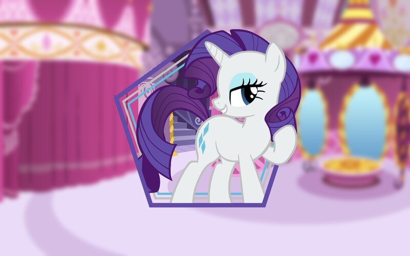 White Pony with Purple Mane — Playful