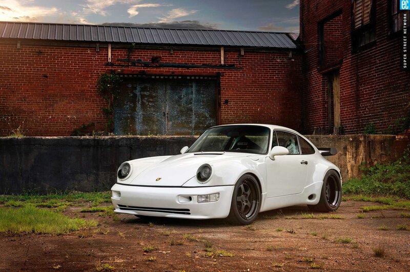 White Porsche 911 Car — Dramatic