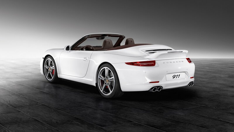 White Porsche 911 Convertible — Dramatic, Photograph